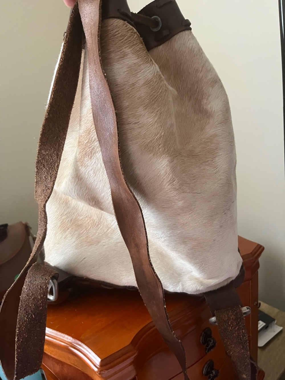 👜 Leather Cowhide Backpack – Vintage Style - Picture 5 of 17